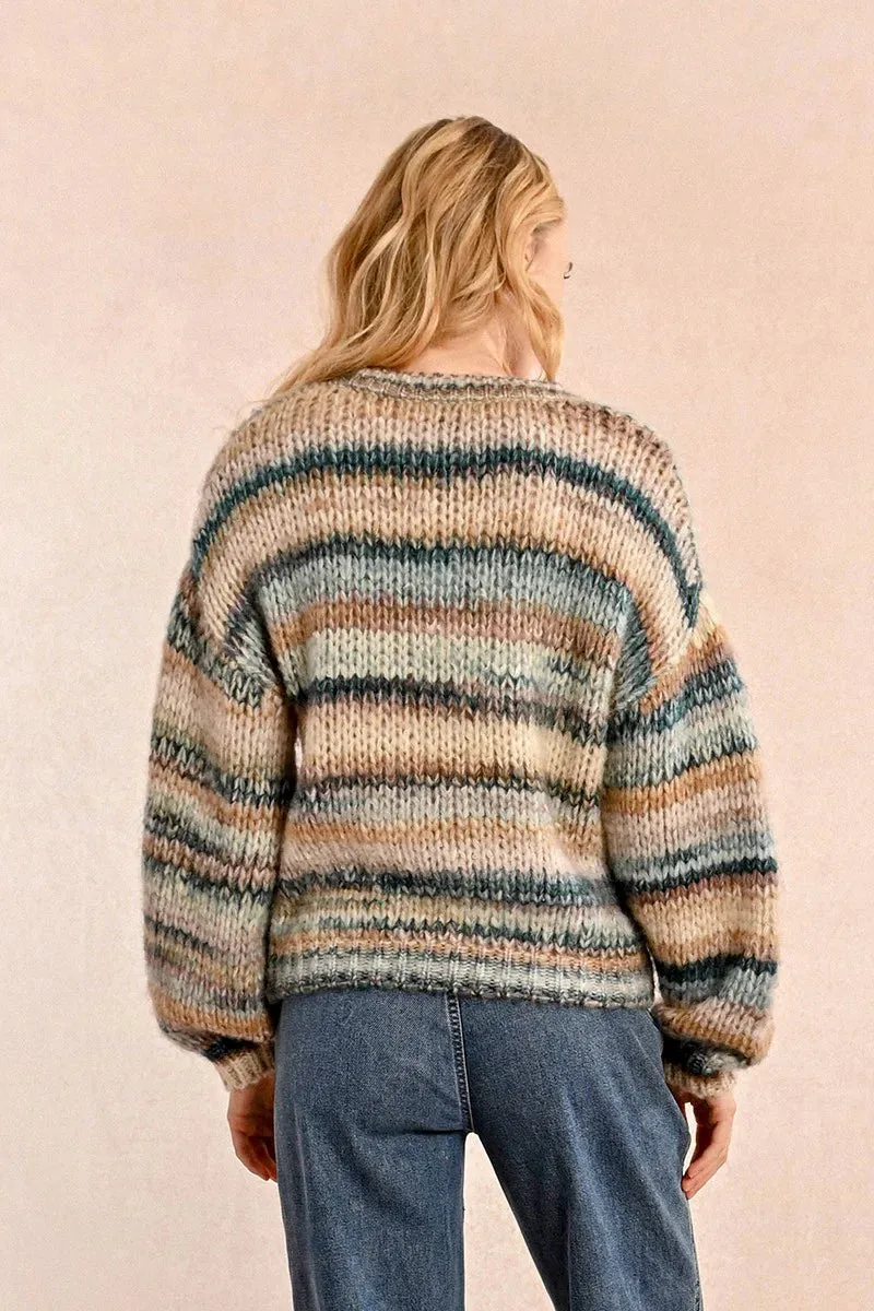 Chunky Knit Sweater - Duck Blue