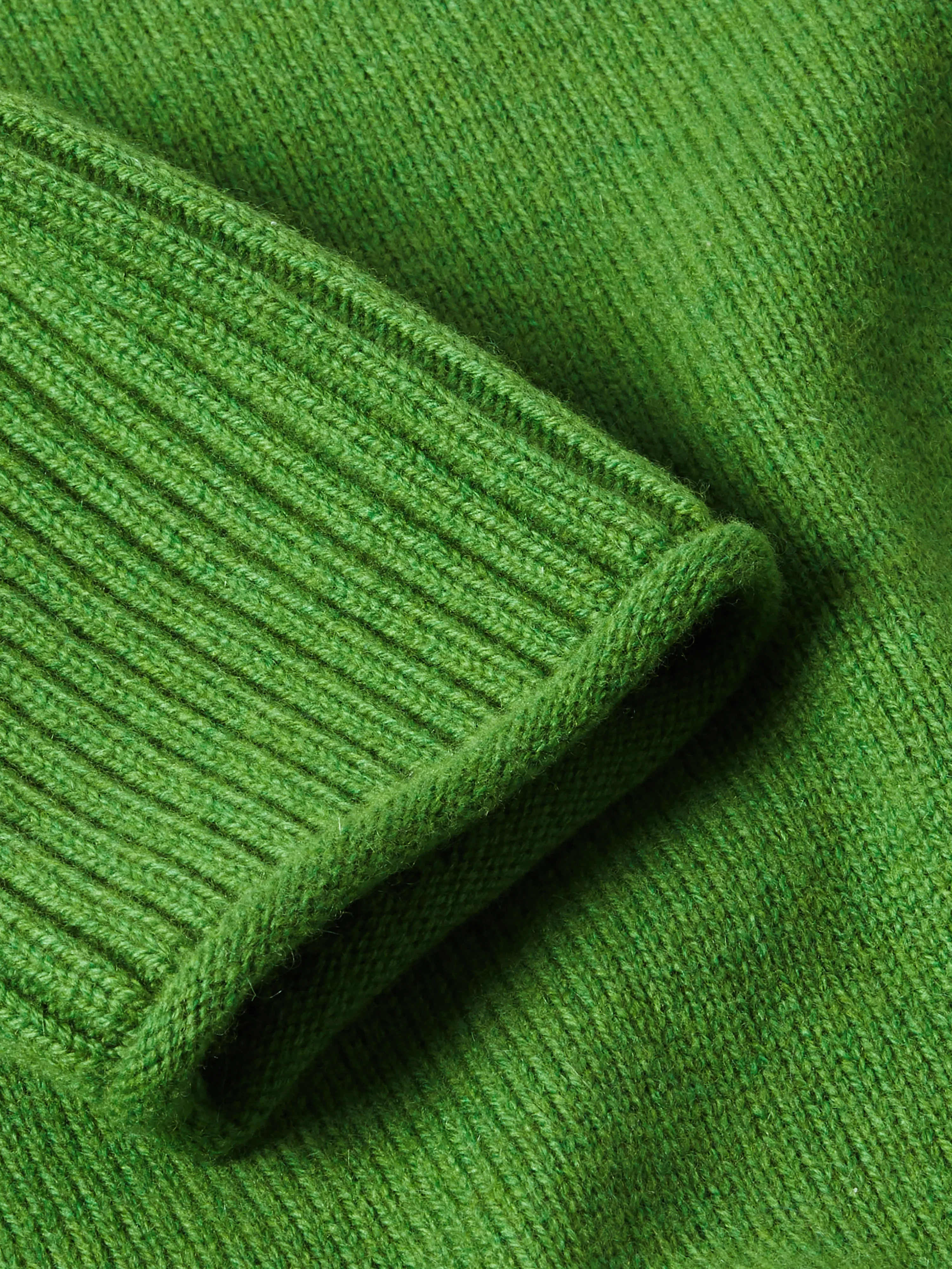 Compact Wool Cashmere Blend Jumper | Green