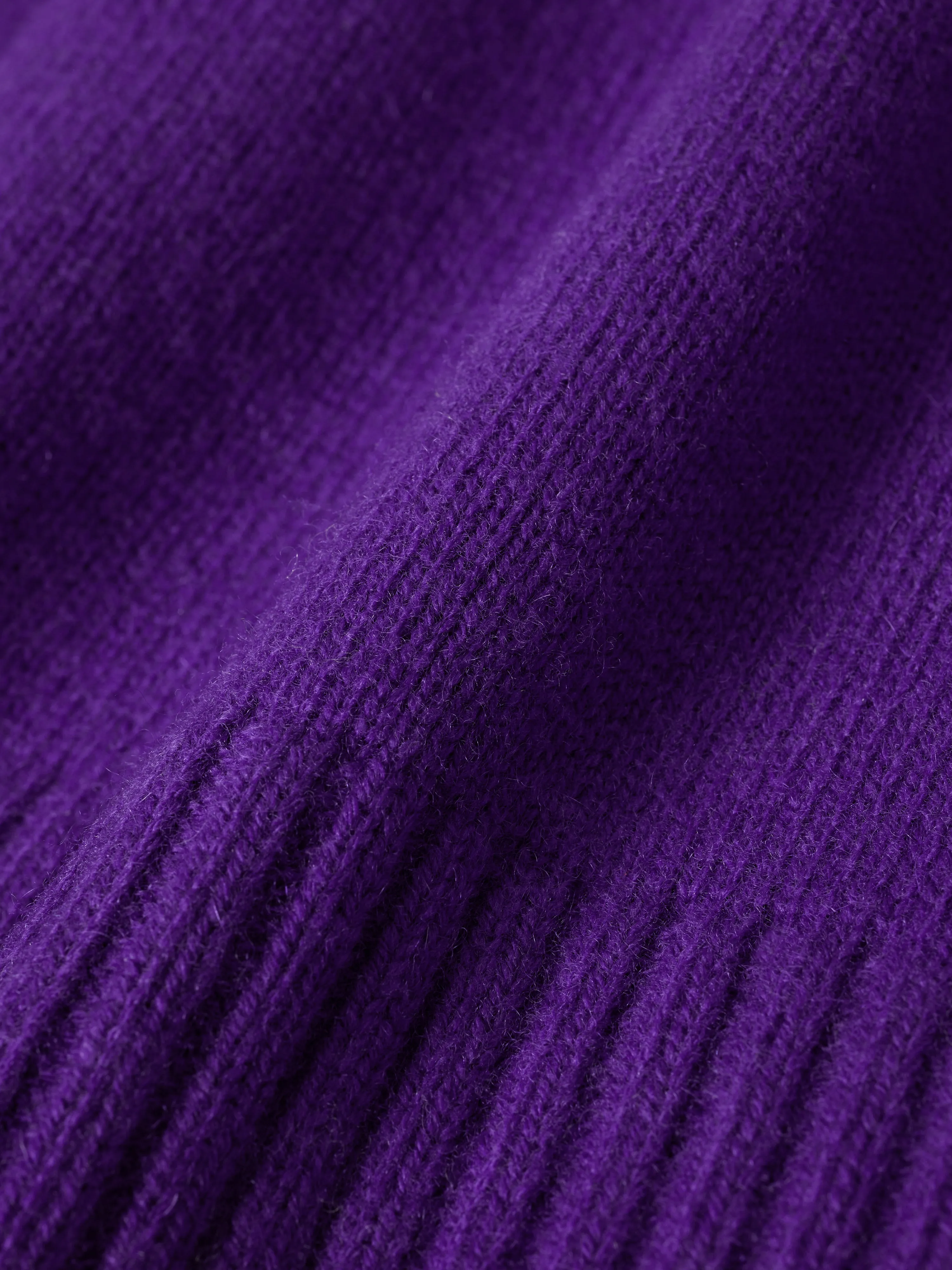 Compact Wool Cashmere Blend Jumper | Purple