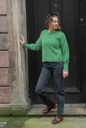 Compania Fantastica Green Textured Knit Sweater