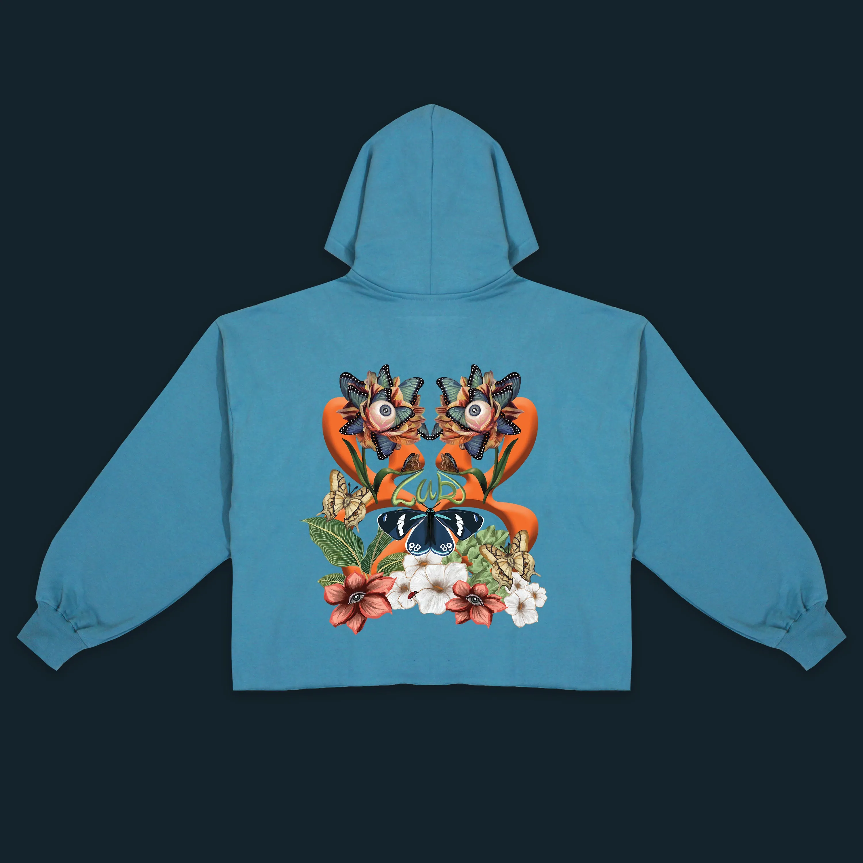 Cropped Butterfly Hoodie