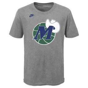 DALLAS MAVERICKS KIDS NIKE 20-21 HARDWOOD CLASSIC M-HAT GRAY TEE