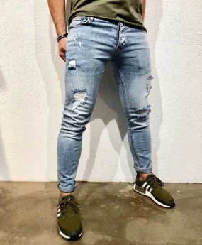 Destroyed Super Skinny Fit Denim B126 Streetwear Denim Jeans