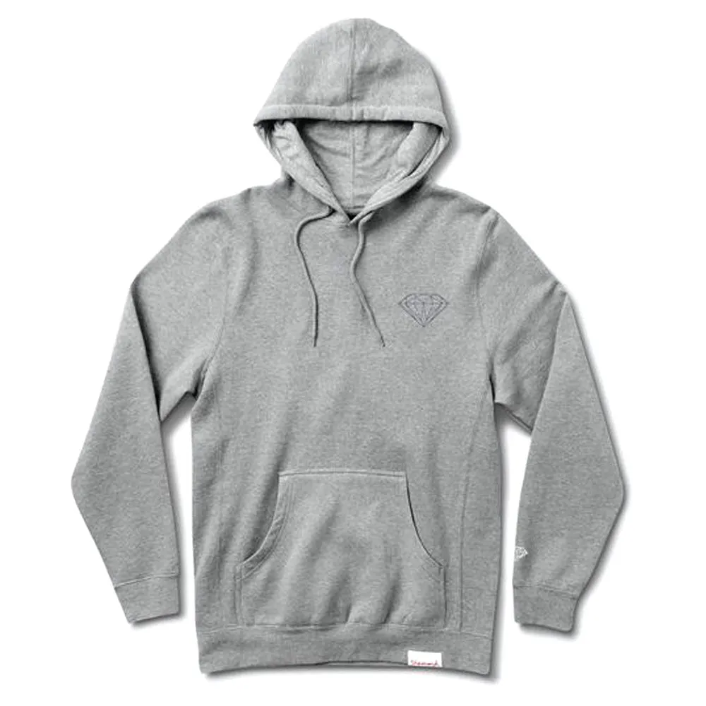 Diamond Supply Co Micro Brilliant Hoodie Heather Grey