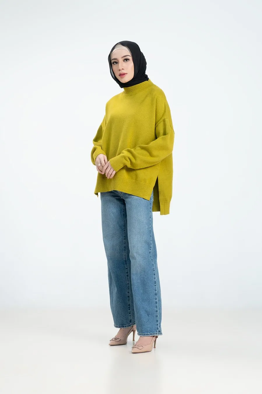 Esmee Sweater - Olive - Sweater Atasan Knitwear Wanita - KW1720640