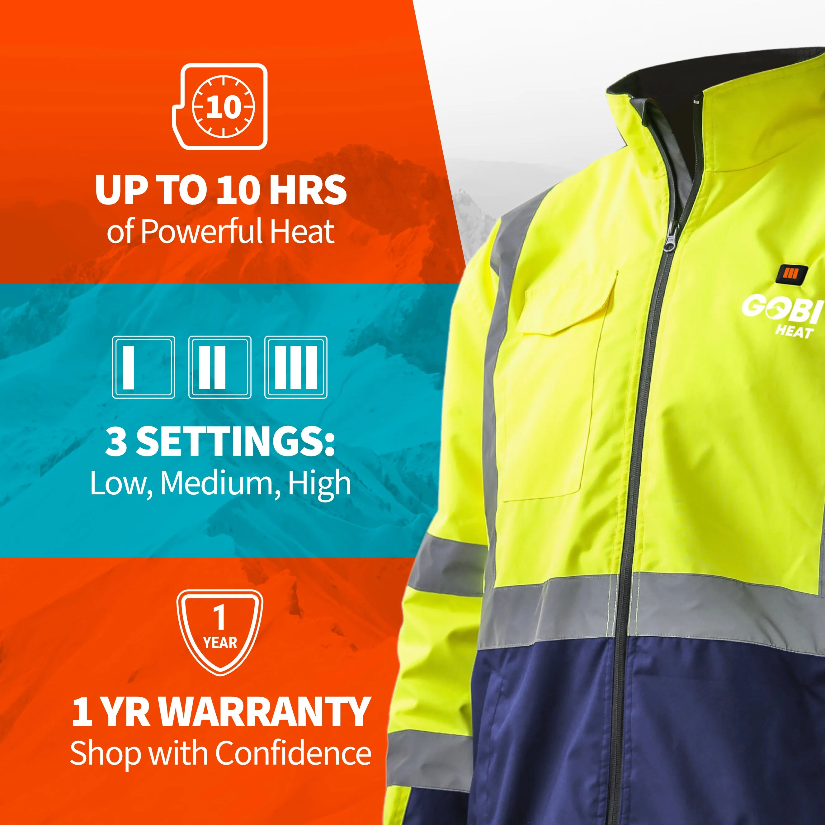 Flash Heated Hi Vis Jacket