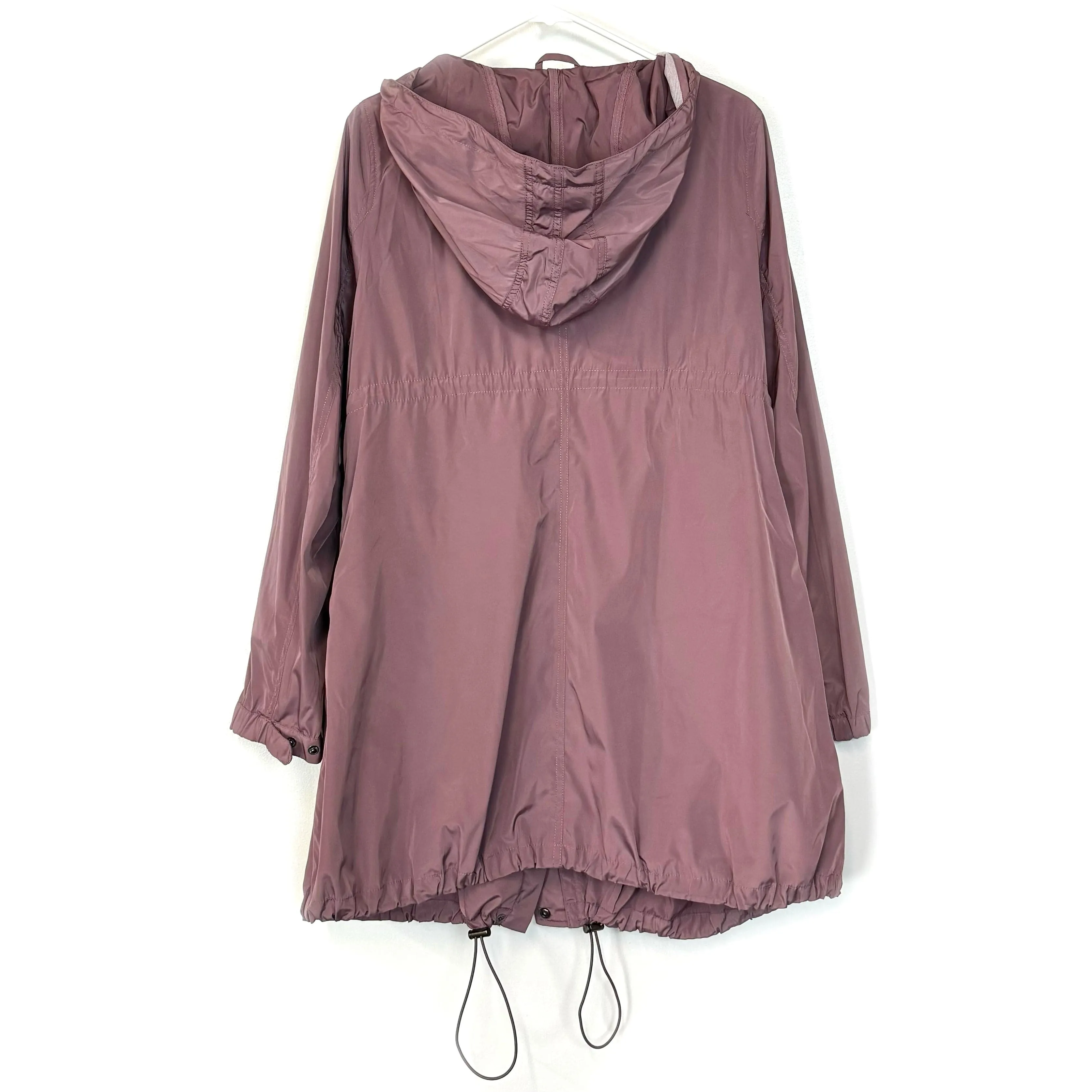 Garnet Hill | Hooded Dusty Rose Rain Resistant Jacket | Color: Mauve | Size 10