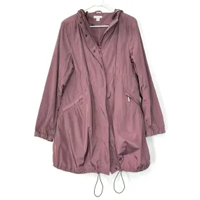 Garnet Hill | Hooded Dusty Rose Rain Resistant Jacket | Color: Mauve | Size 10