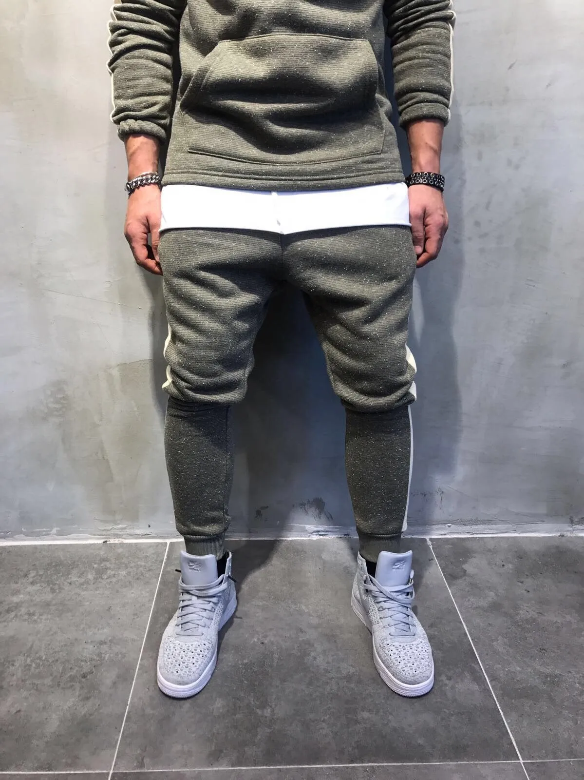 Khaki Side Stripe Jogger Pant SJ215 Streetwear Jogger Pants