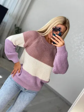 Knitted Warm Sweater Tricolor Fashion Sweater for Autumn Winter