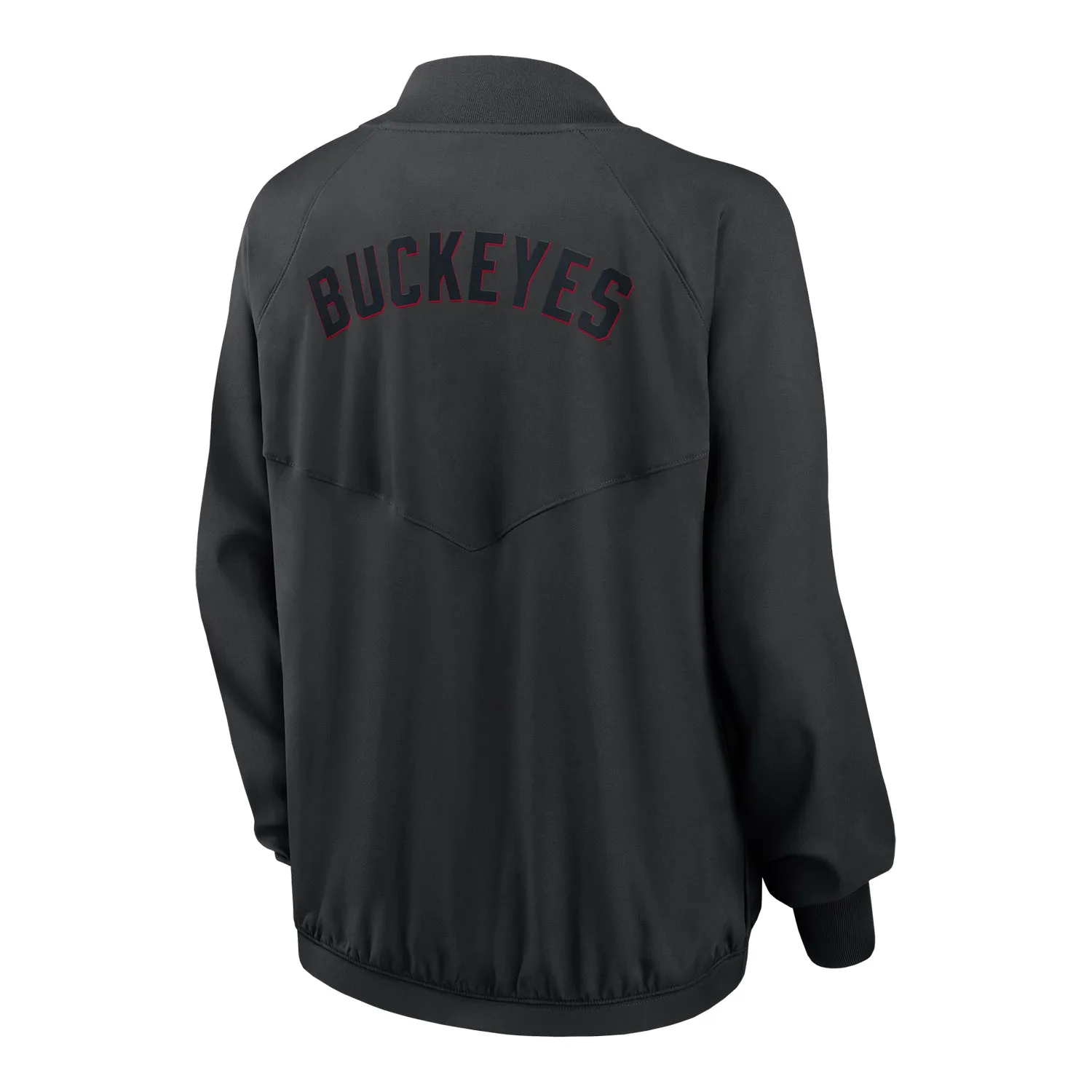 Ladies Ohio State Buckeyes Nike Bomber Full Zip Black Jacket