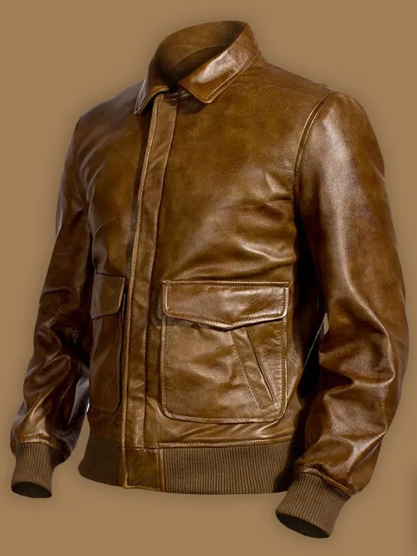 Men Traditional Brown Leather Jacket