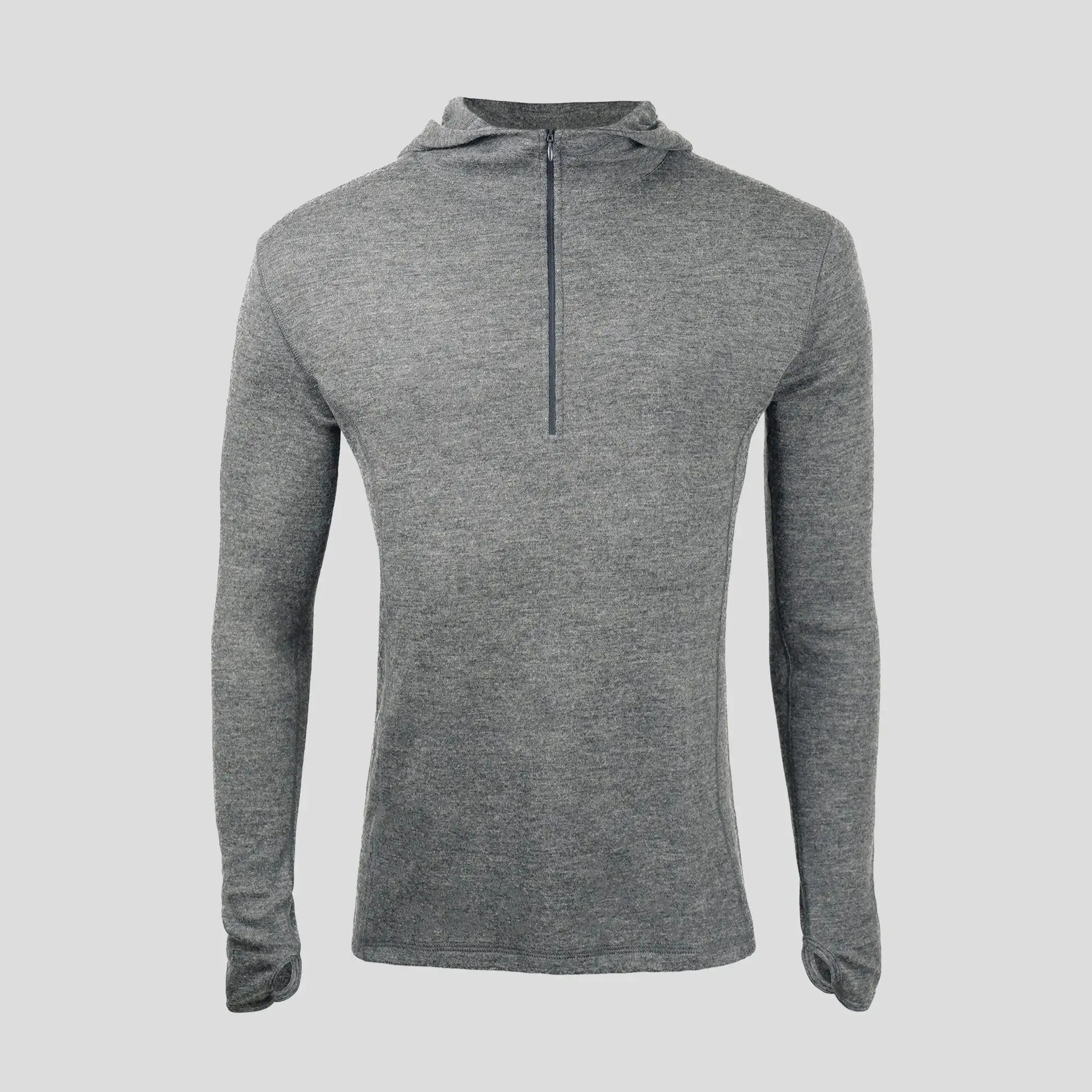 Men's Alpaca Wool Hoodie: 300 Lightweight Half-Zip