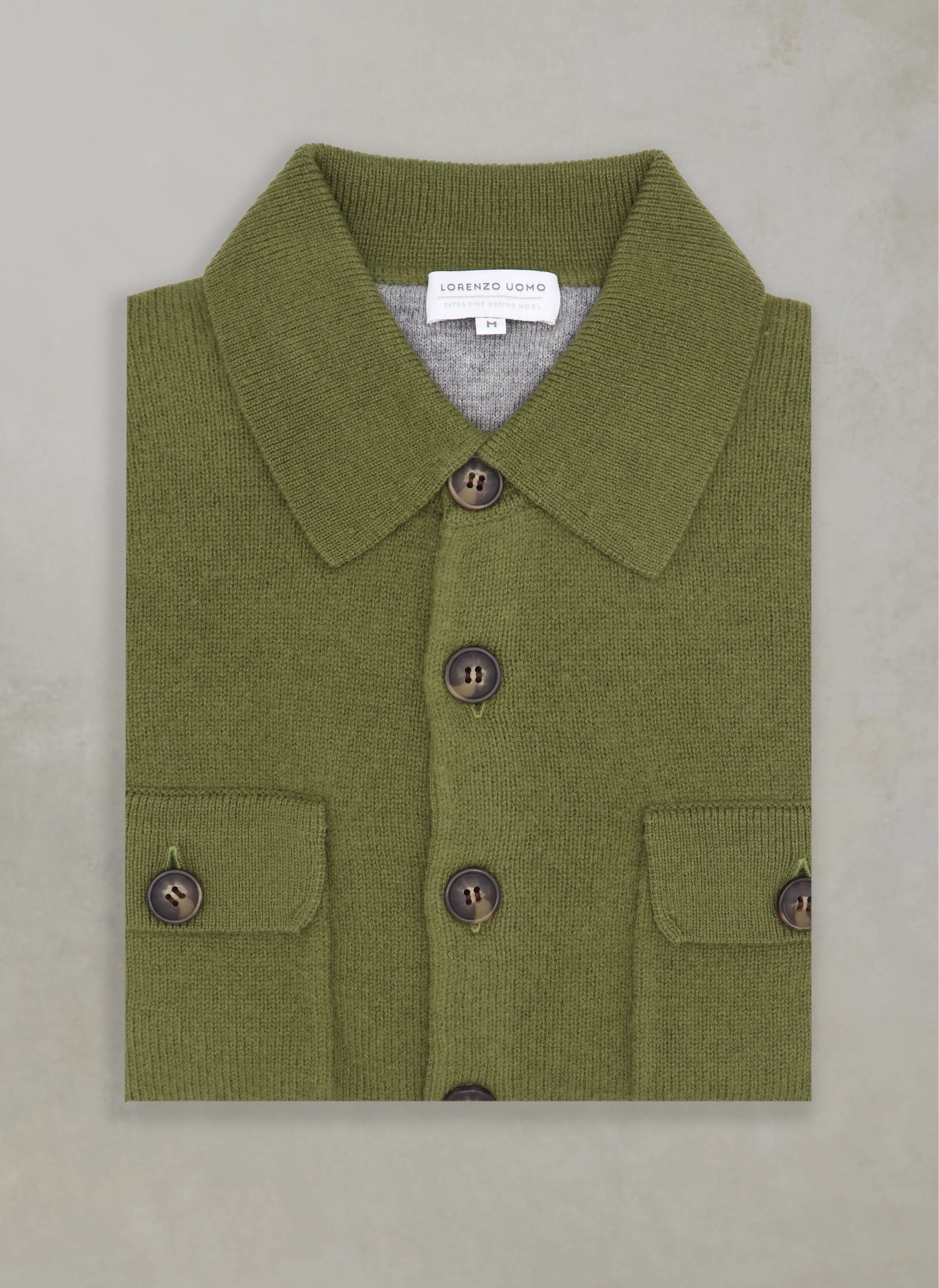 Men's Brescia Barn Coat Sweater in Olive