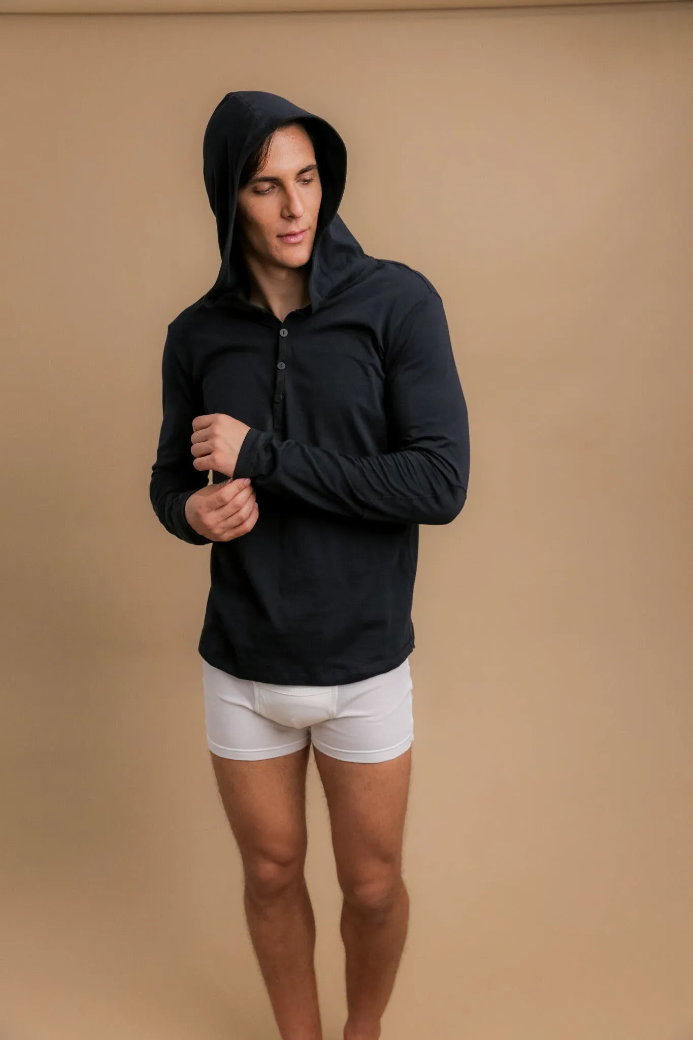 Men's Long Sleeve Lightweight Jersey Hoodie