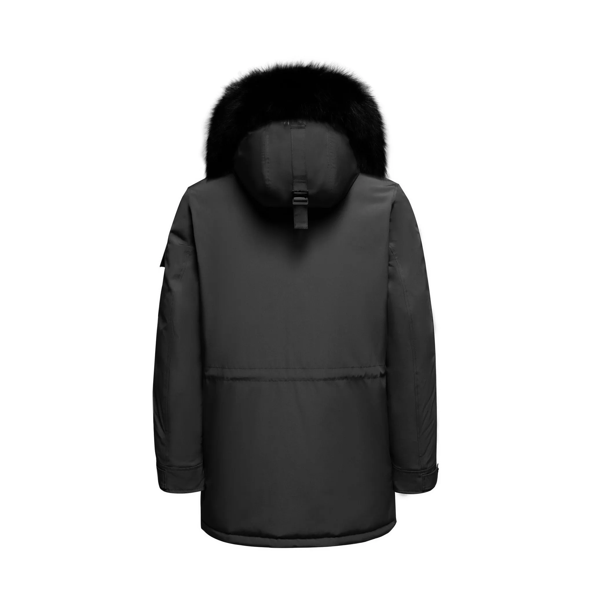 Men's Majestic Down Parka Jacket in Black (Black Fox Hood Trim)