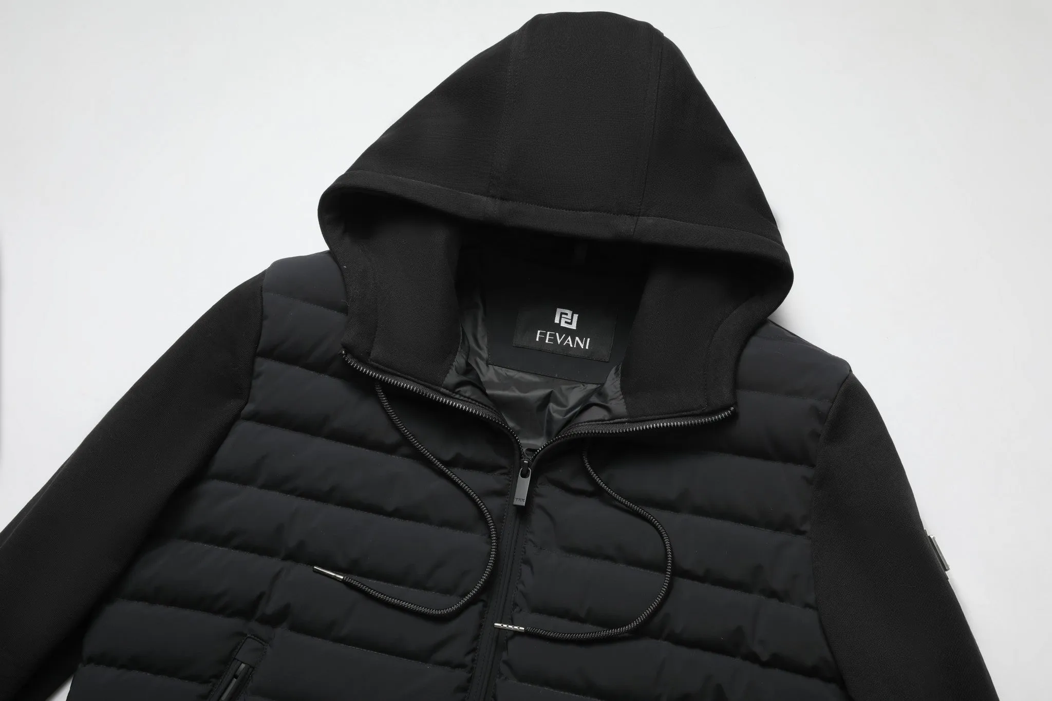 Men's Plush Down Jacket in Black