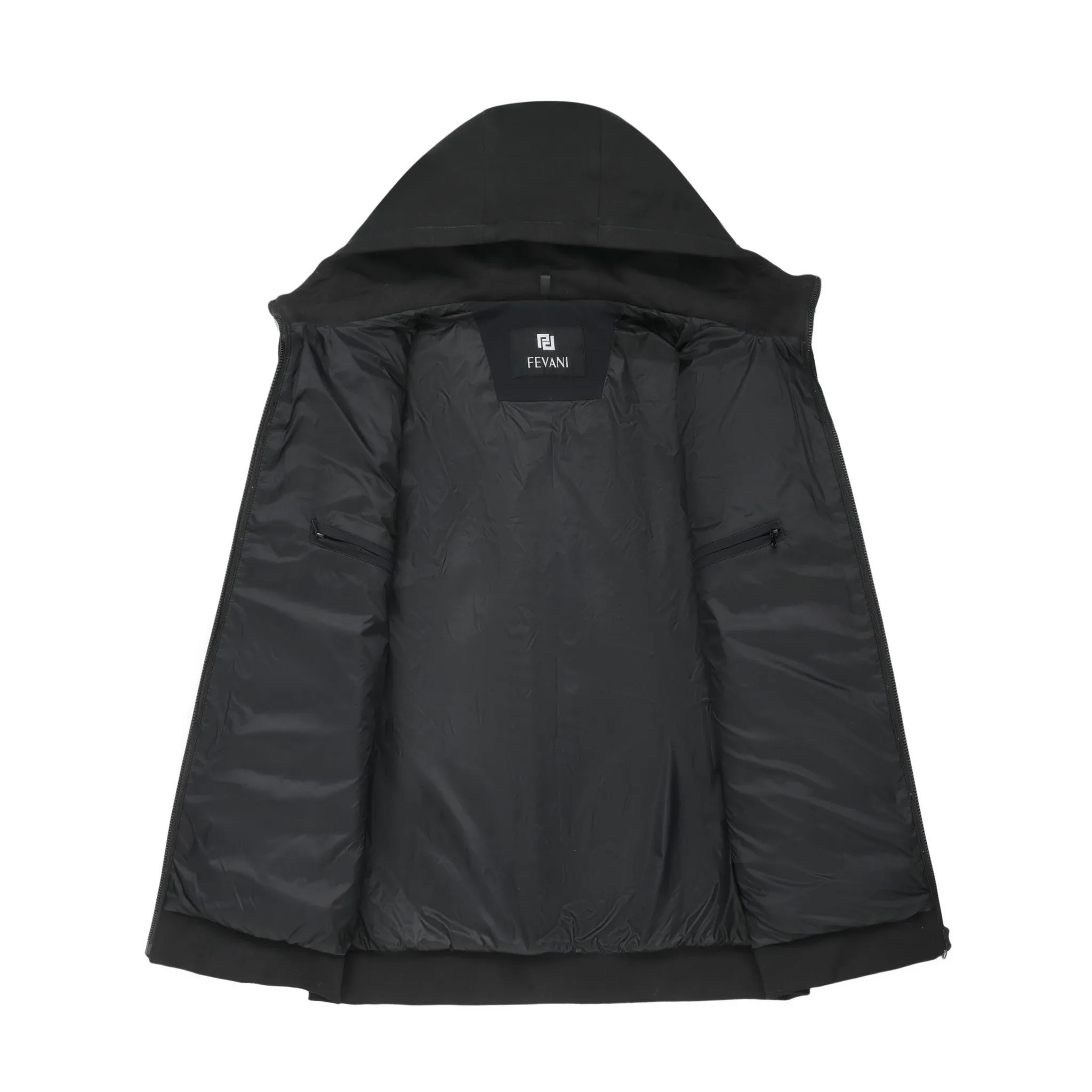 Men's Plush Down Jacket in Black