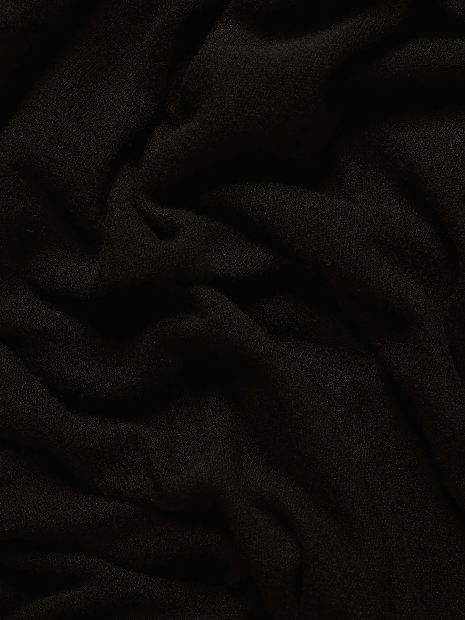 Mens Recycled Cashmere Hoodie—black