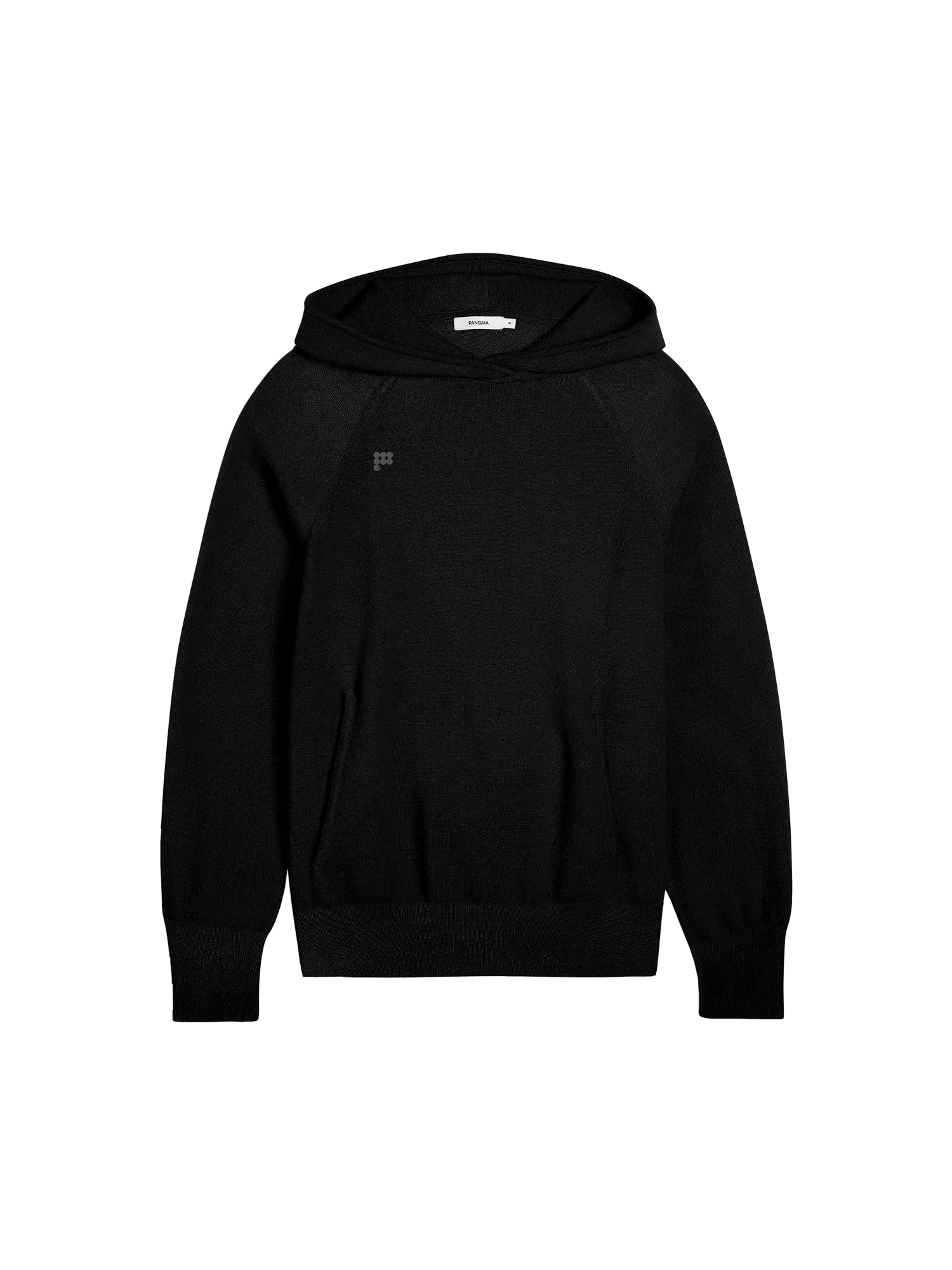 Mens Recycled Cashmere Hoodie—black