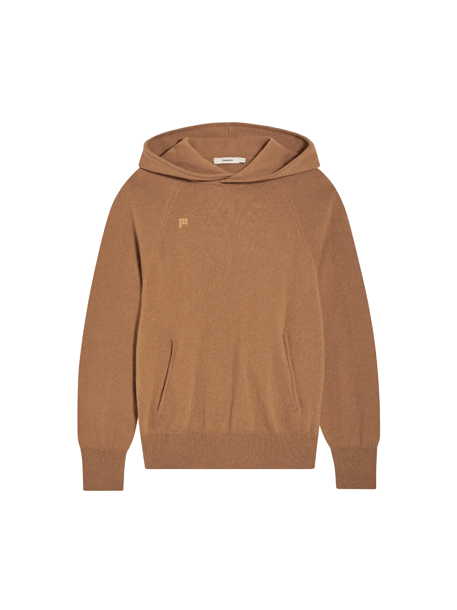 Mens Recycled Cashmere Hoodie—camel