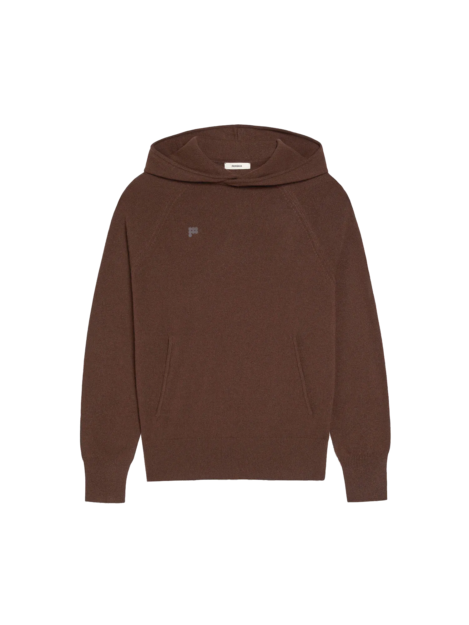 Mens Recycled Cashmere Hoodie—chestnut brown