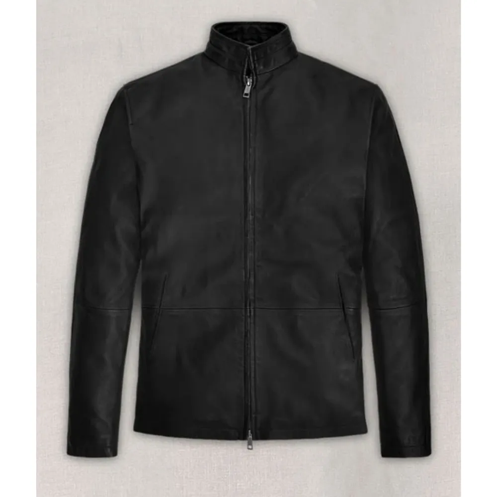 Mission Impossible Dead Reckoning Tom Cruise Black Leather Jacket