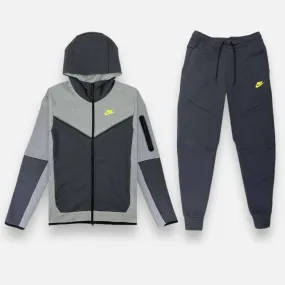 Nike Tech Fleece Set - Grey, Anthracite & Volt (3rd Gen - Old Season)