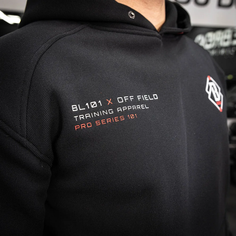 Off-Field Waffle Performance Hoodie - Black