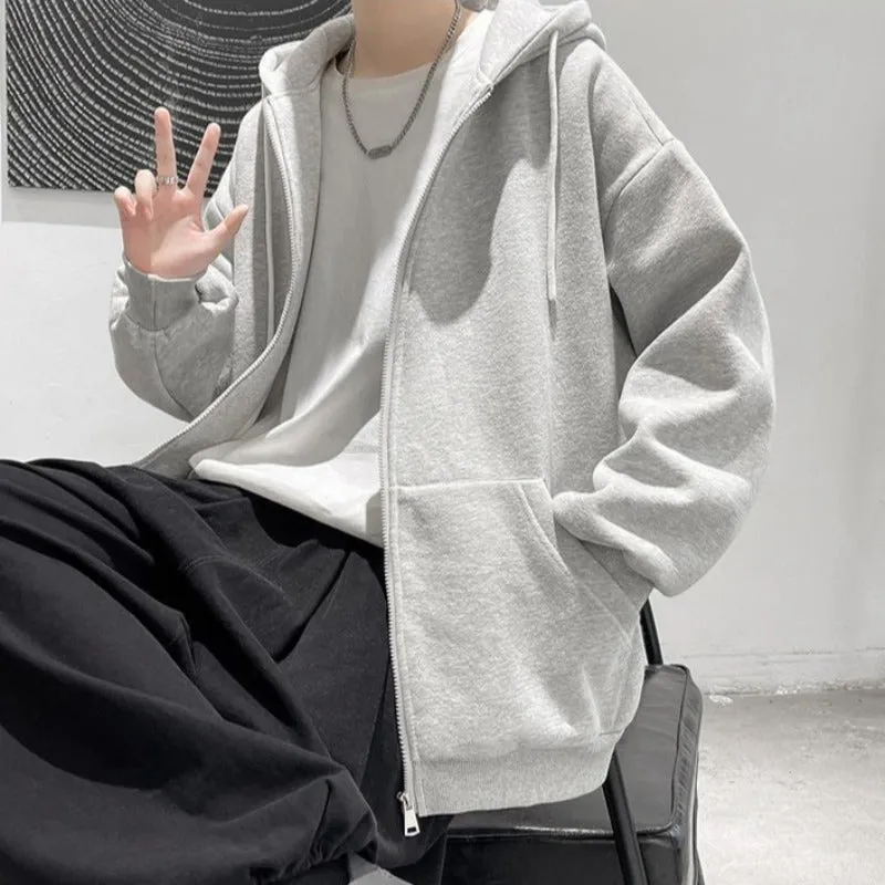 Oversized Lightweight Zip-Up Hoodie