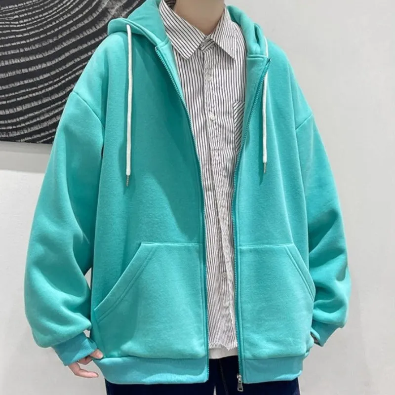 Oversized Lightweight Zip-Up Hoodie