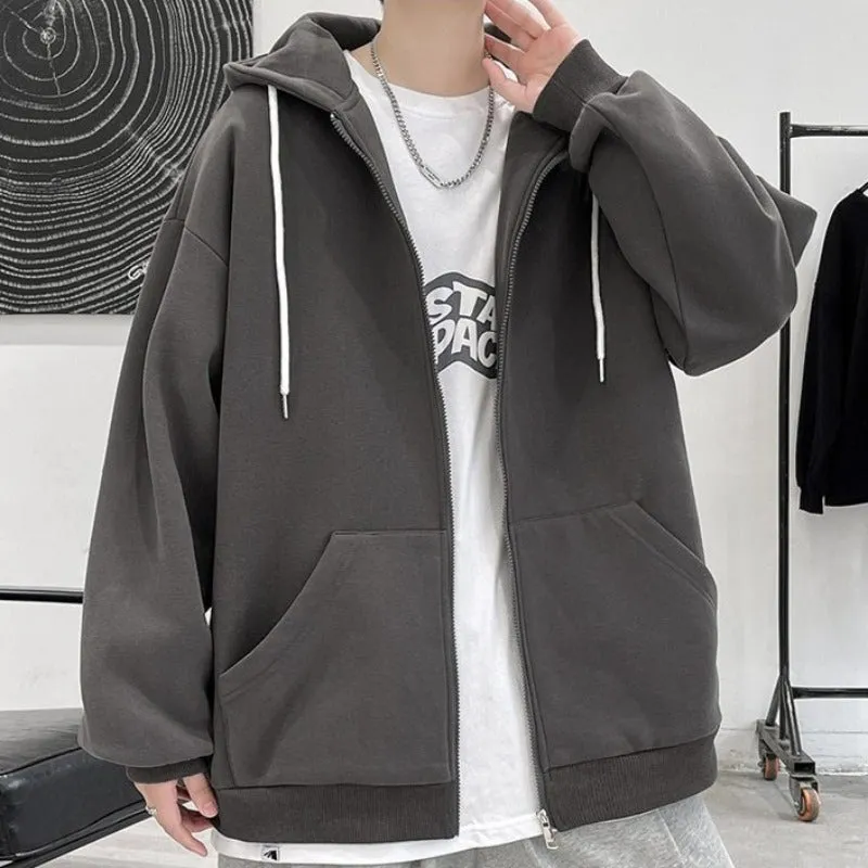 Oversized Lightweight Zip-Up Hoodie