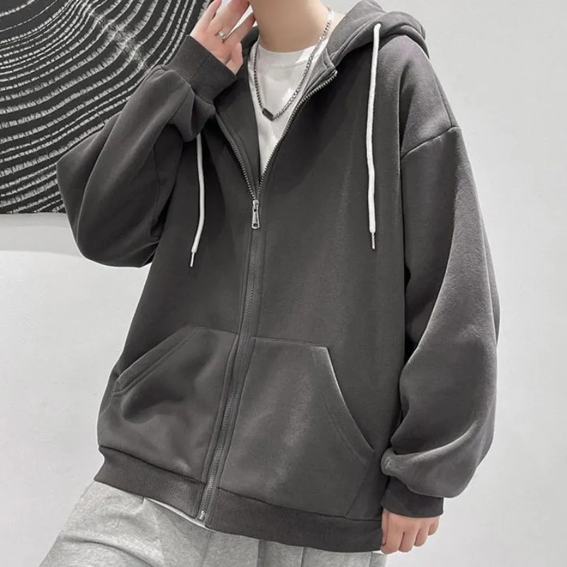 Oversized Lightweight Zip-Up Hoodie