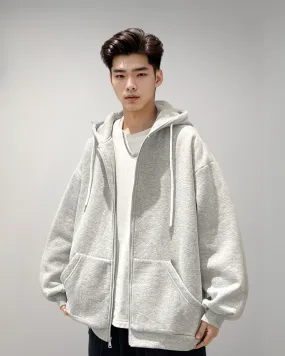 Oversized Lightweight Zip-Up Hoodie