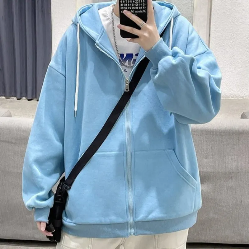 Oversized Lightweight Zip-Up Hoodie