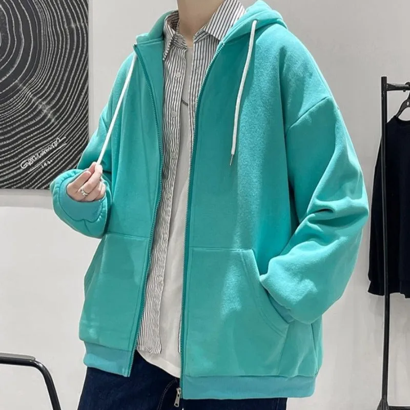 Oversized Lightweight Zip-Up Hoodie