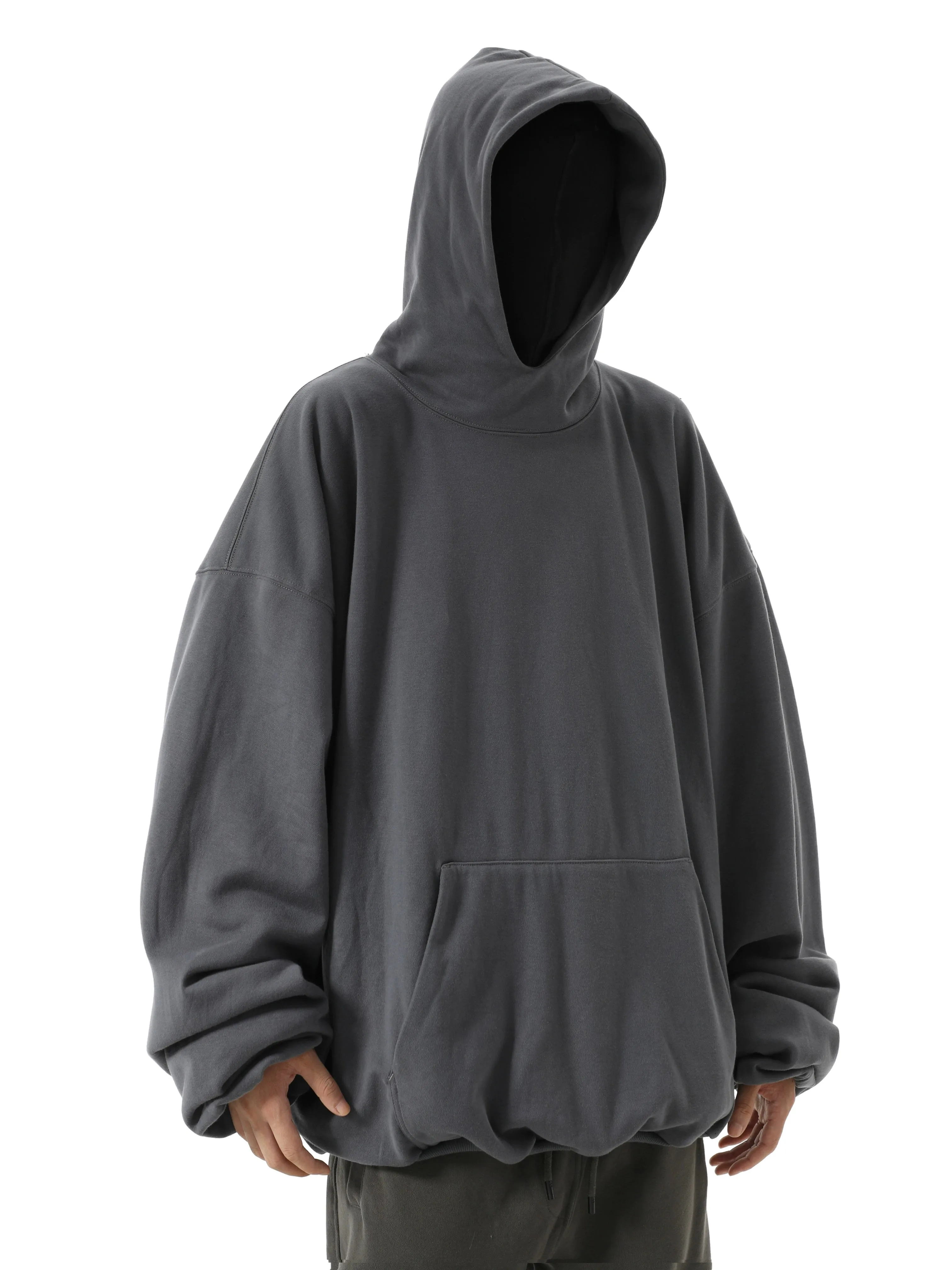 Oversized Pullover Hoodie with Kangaroo Pocket