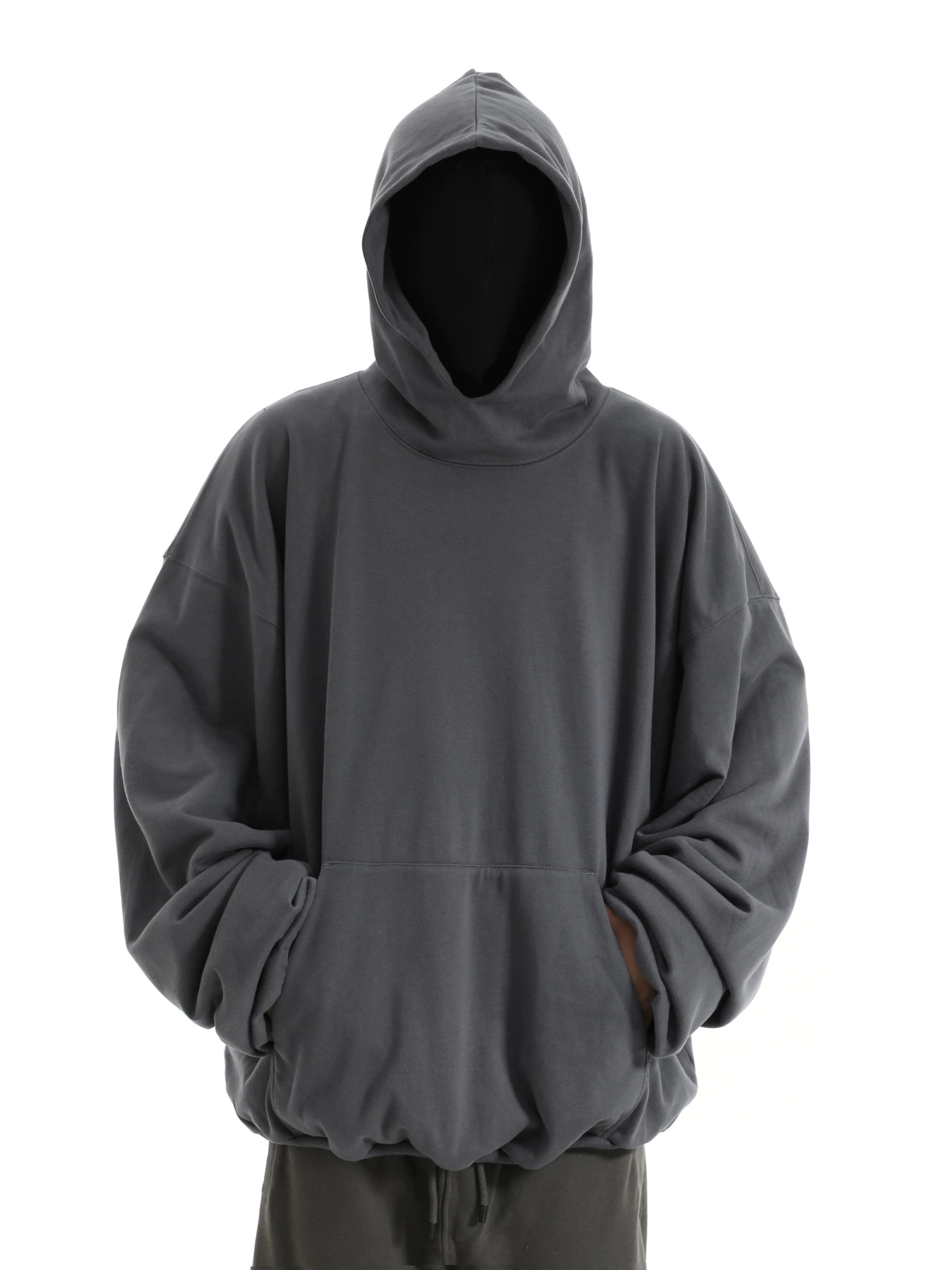 Oversized Pullover Hoodie with Kangaroo Pocket