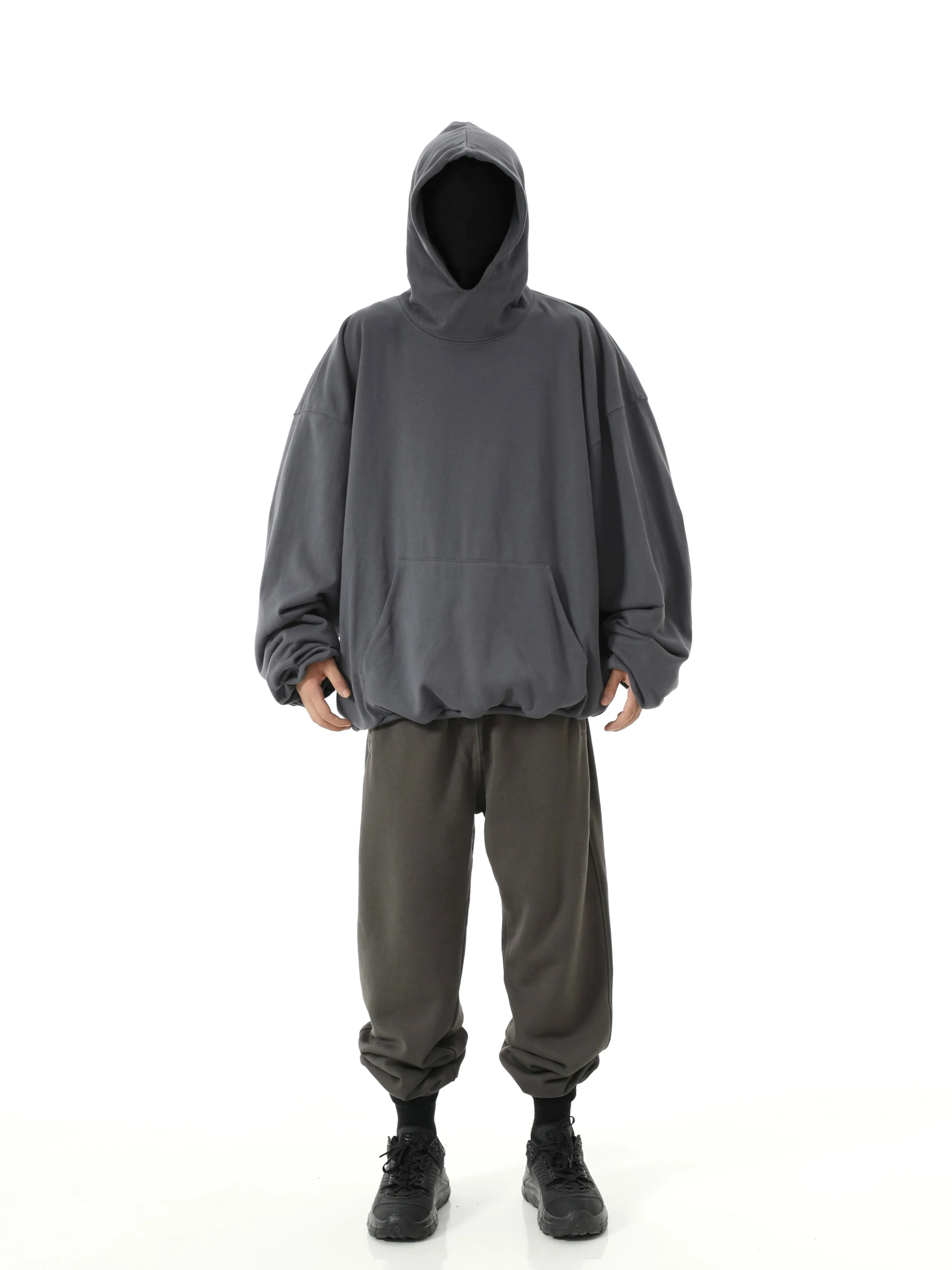 Oversized Pullover Hoodie with Kangaroo Pocket