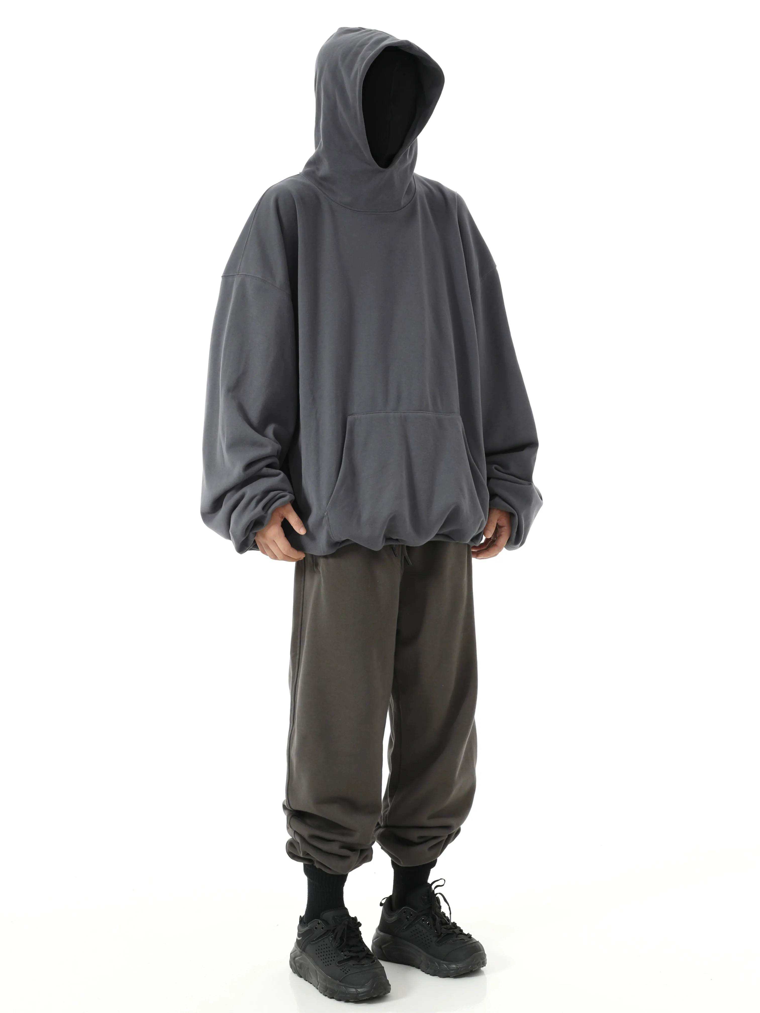 Oversized Pullover Hoodie with Kangaroo Pocket