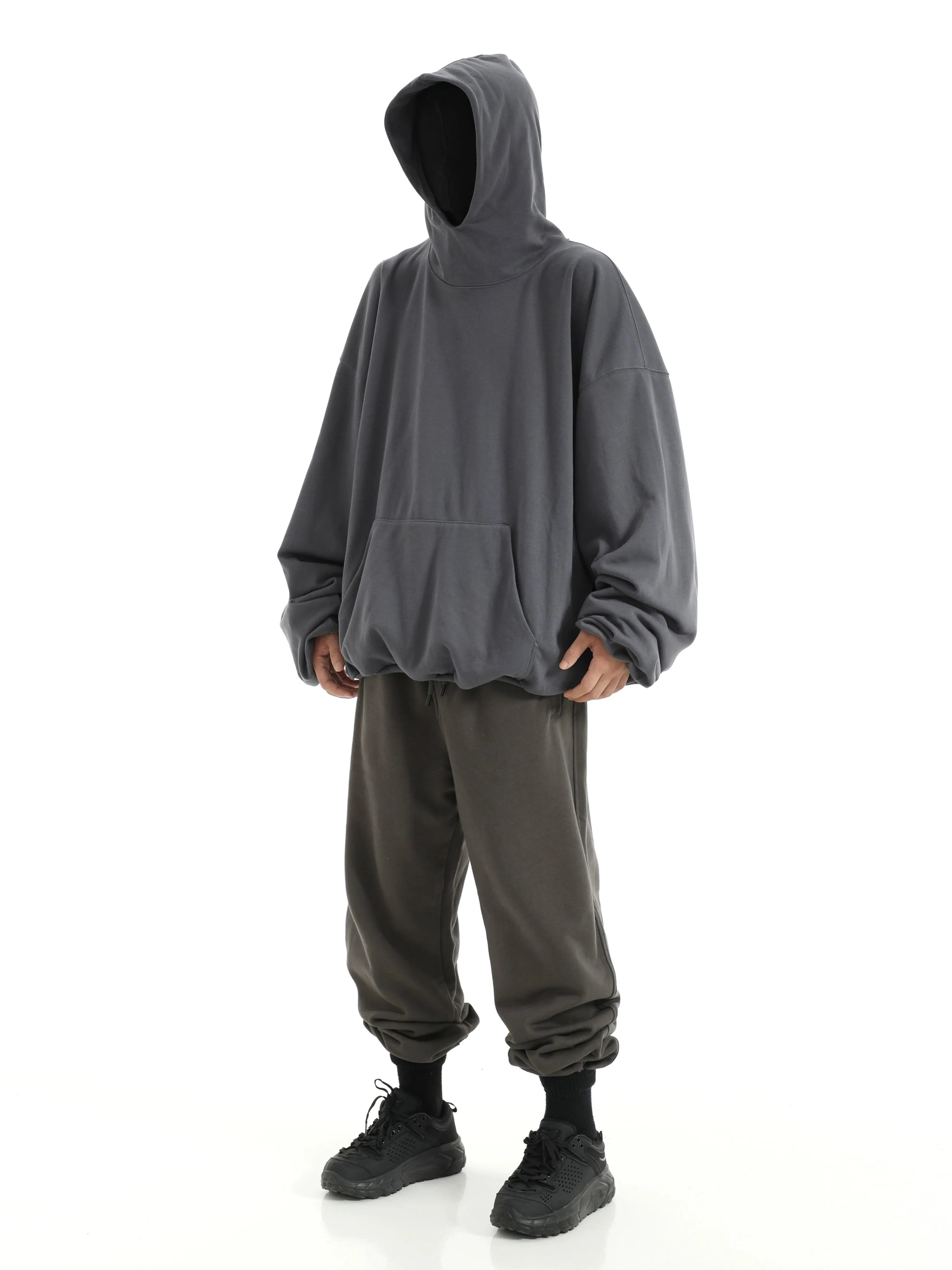 Oversized Pullover Hoodie with Kangaroo Pocket