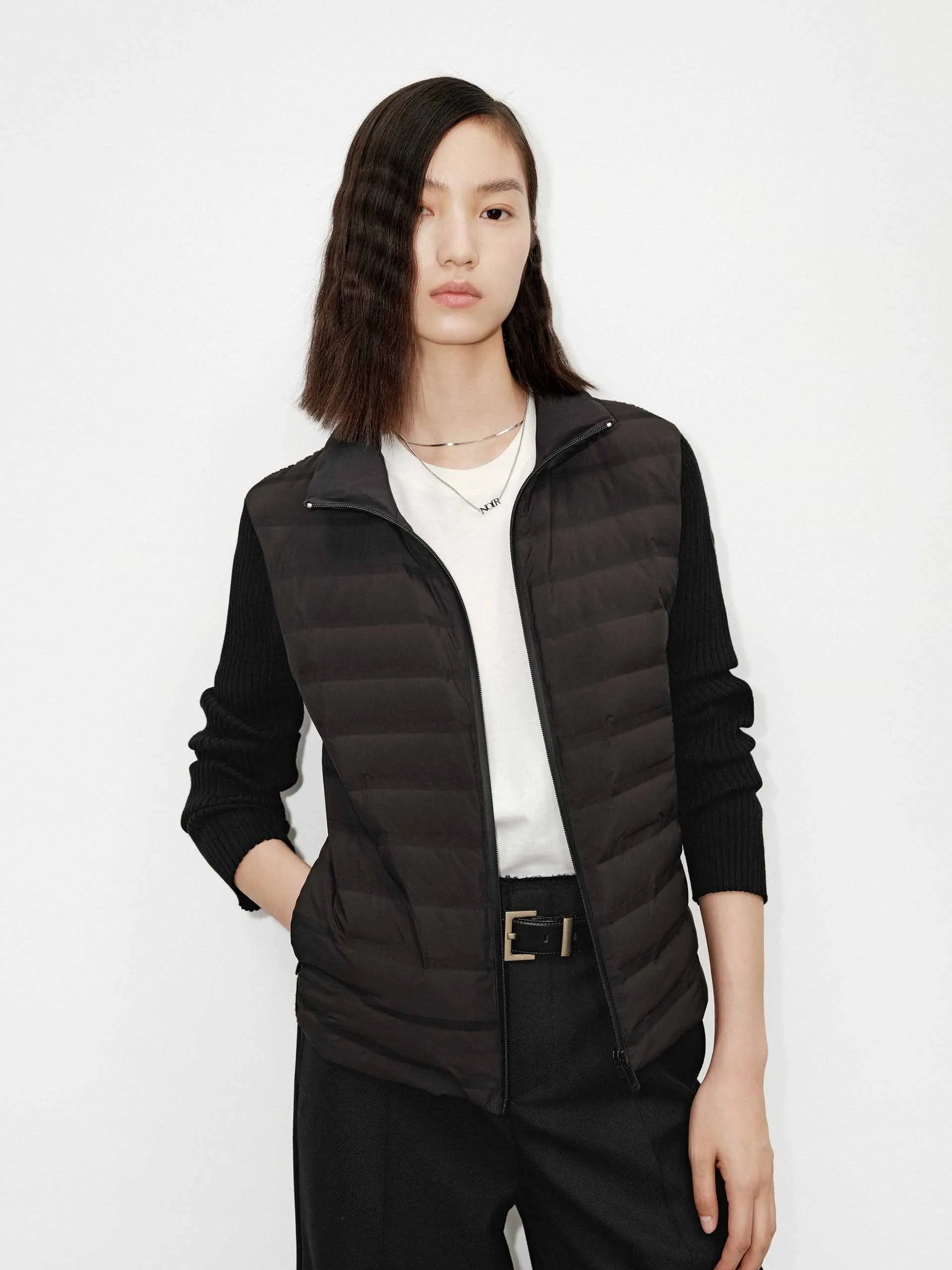 Paneled Detail Down Jacket