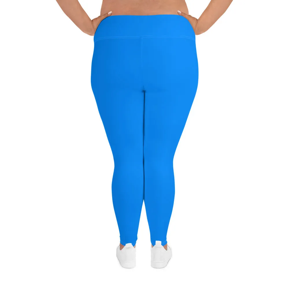 Plus Size Blue Leggings