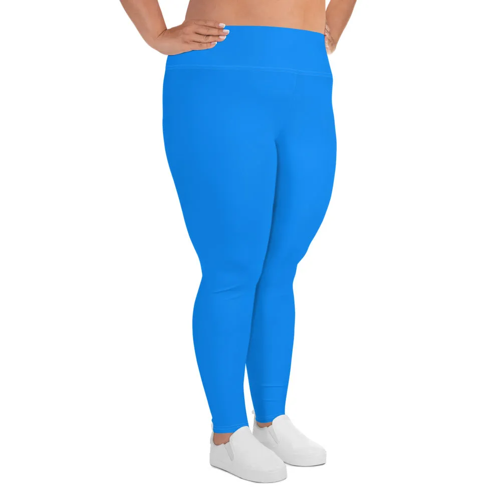 Plus Size Blue Leggings