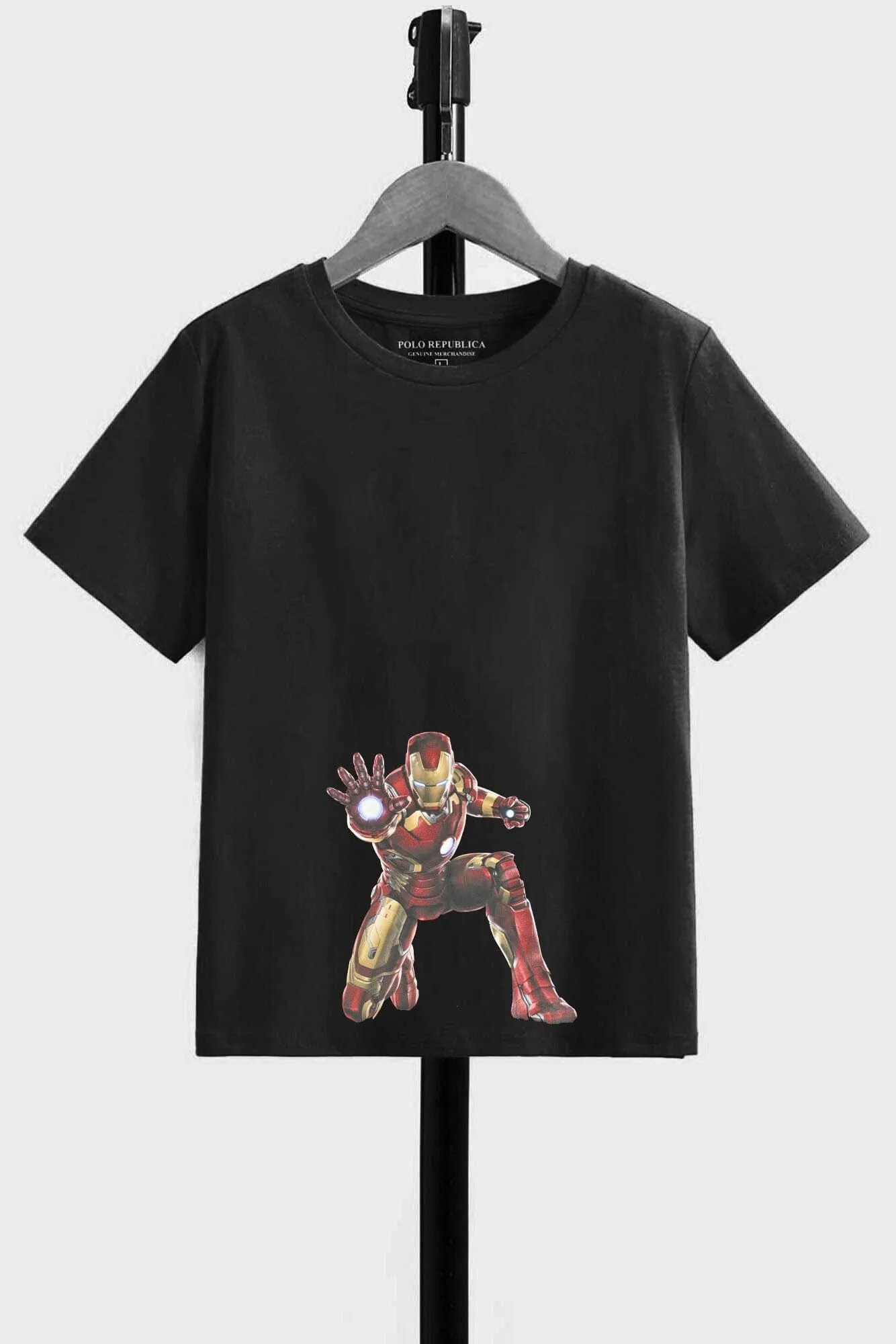 Polo Republica Boy's Superhero Iron Man Printed Tee Shirt