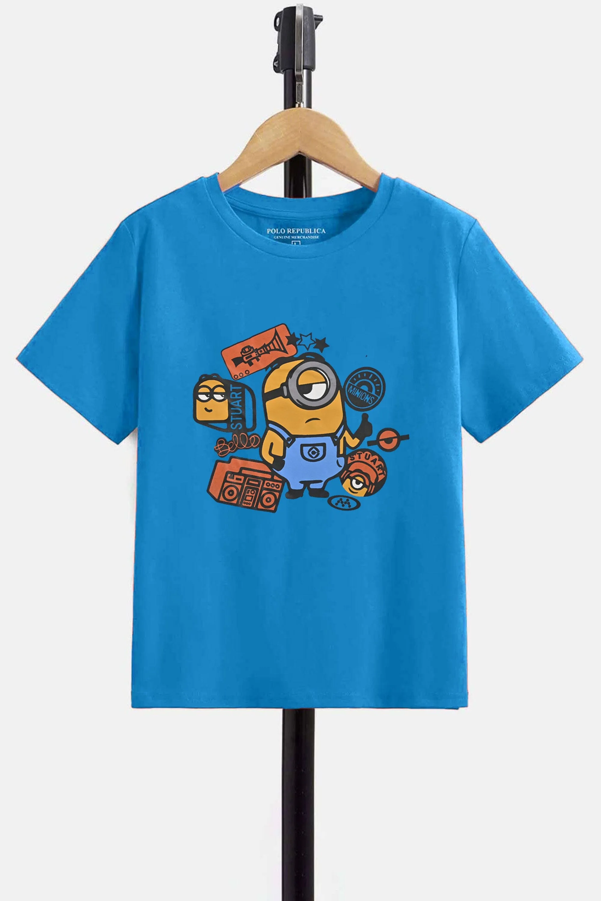 Polo Republica Boy's Superhero Minions Printed Tee Shirt