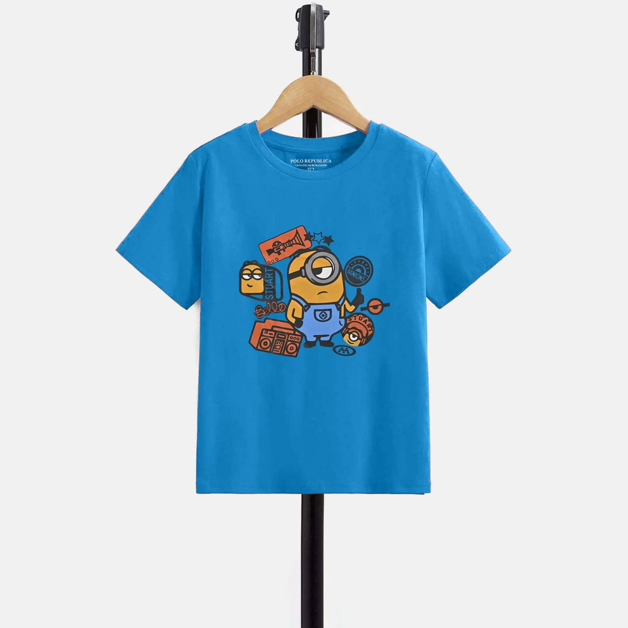 Polo Republica Boy's Superhero Minions Printed Tee Shirt