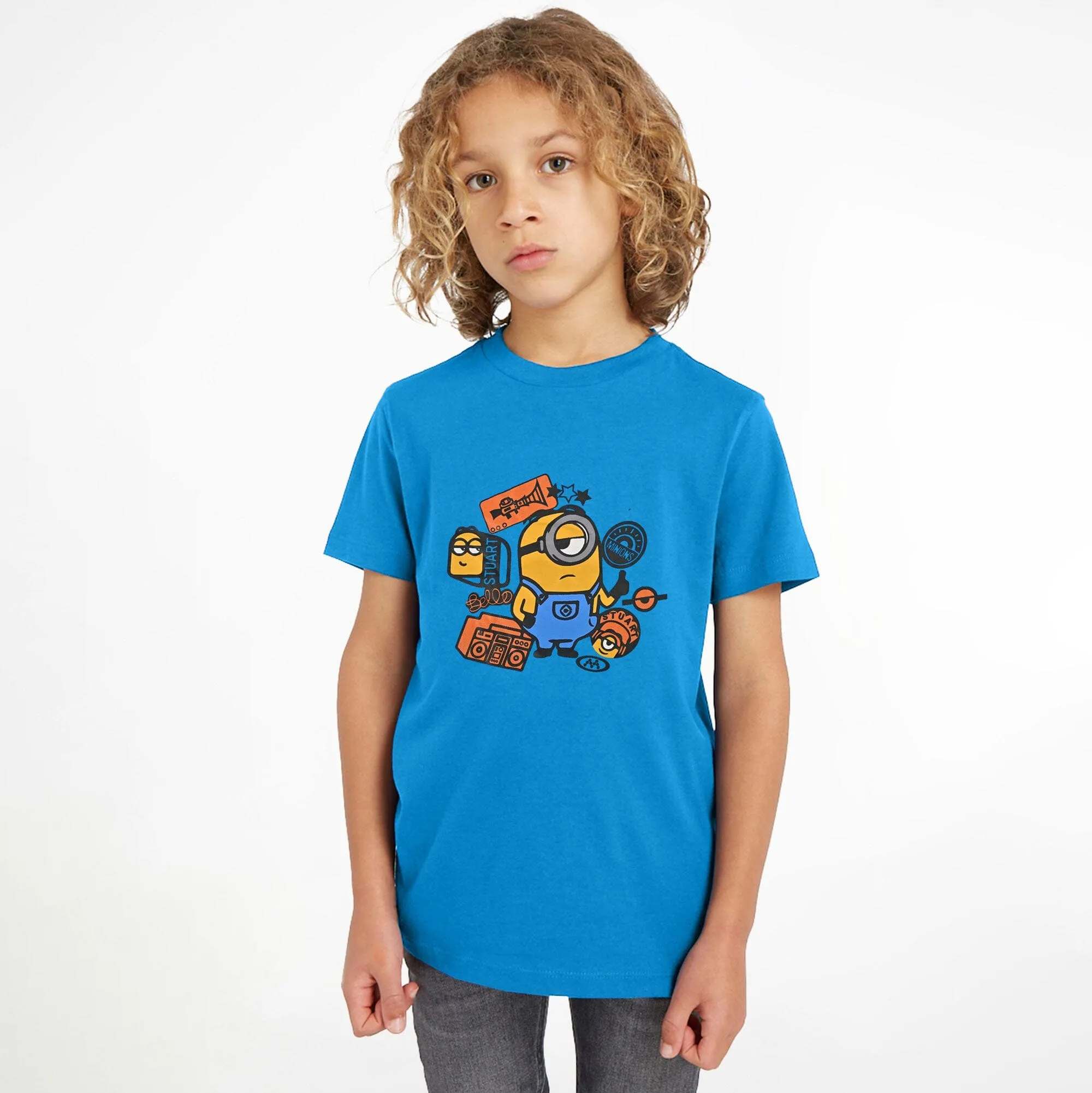 Polo Republica Boy's Superhero Minions Printed Tee Shirt