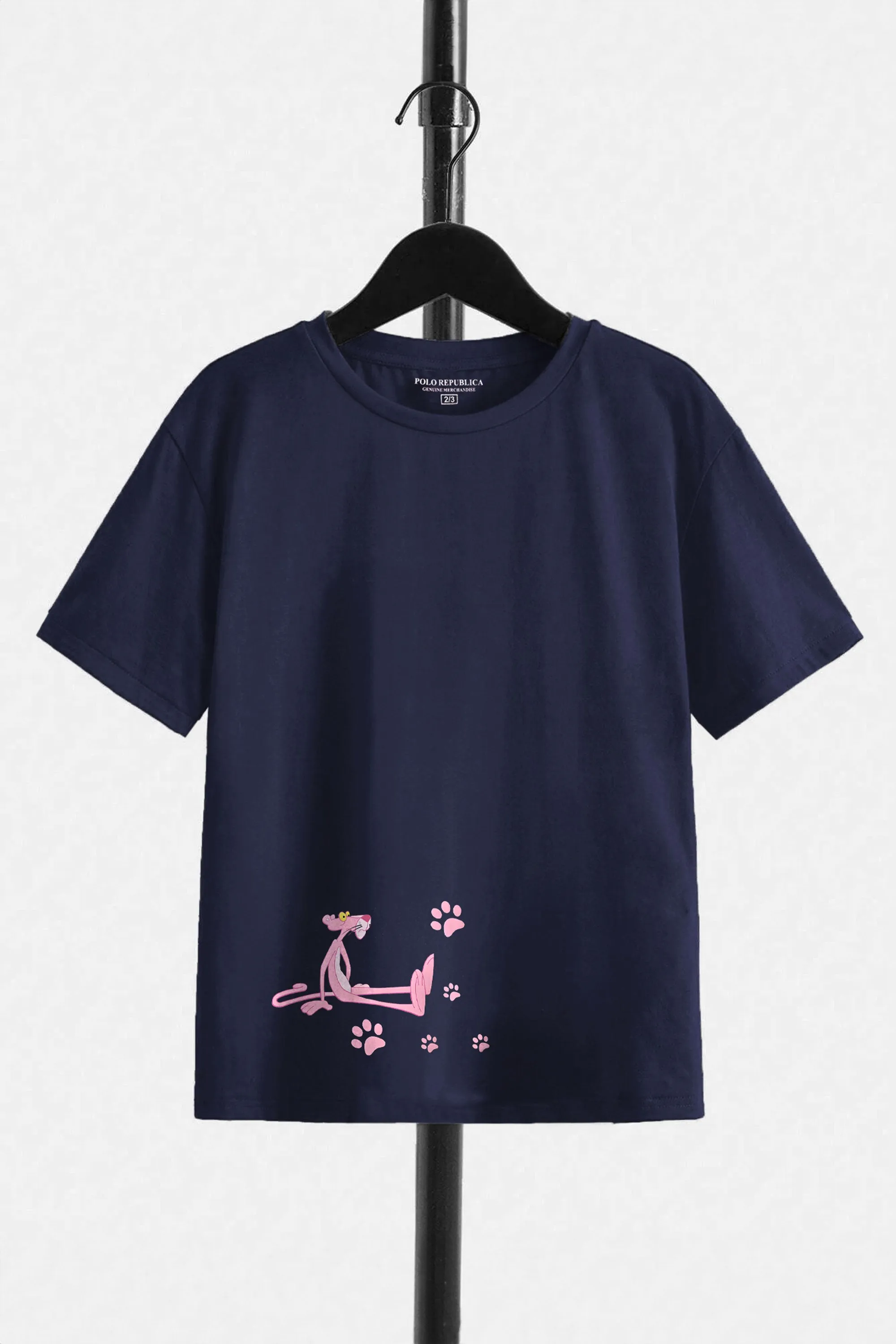 Polo Republica Kid's Pink Panther Printed Classic Tee Shirt