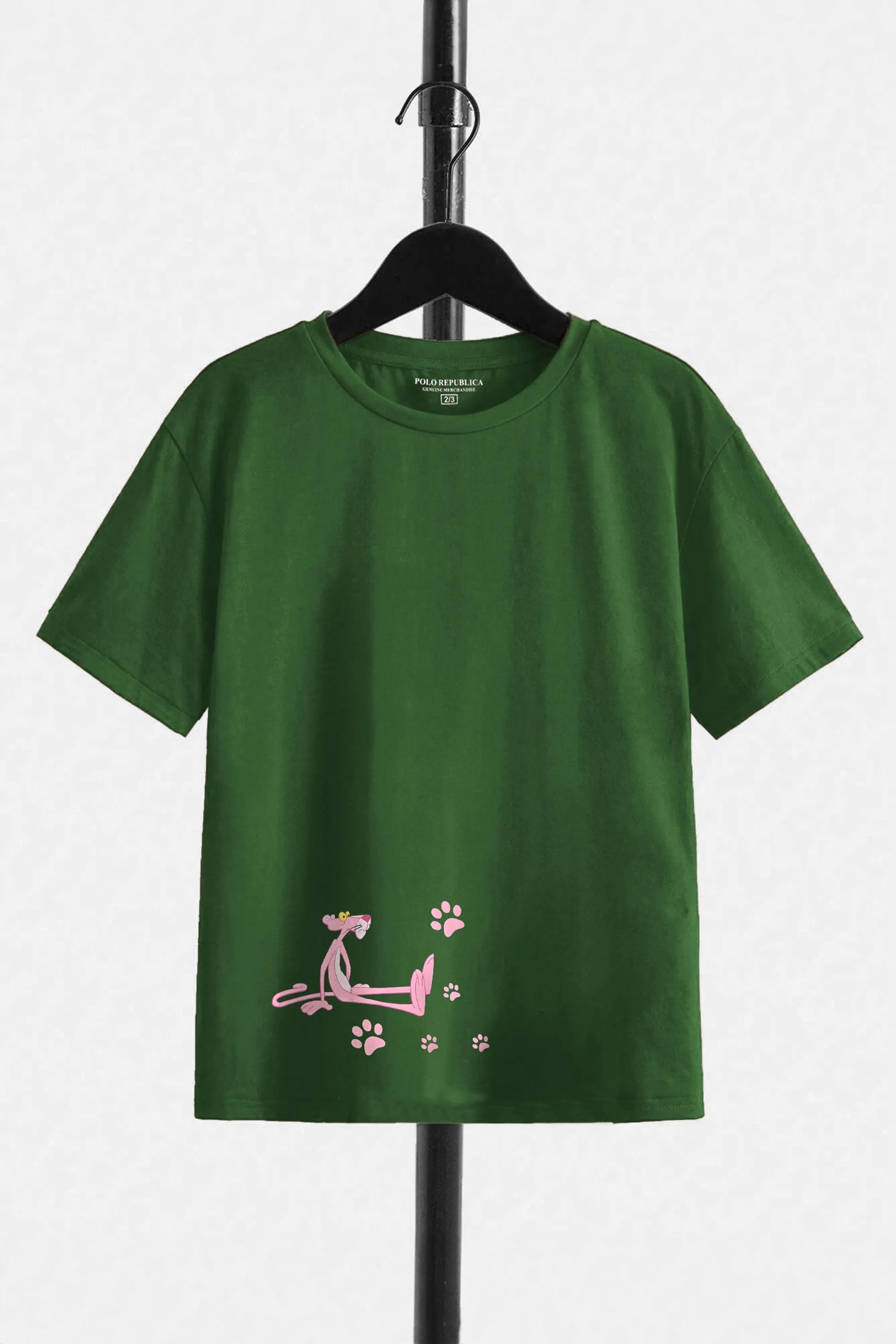 Polo Republica Kid's Pink Panther Printed Classic Tee Shirt